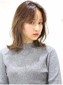 センターパートモードロブ☆30代/40代/50代/グレイヘア/髪質改善