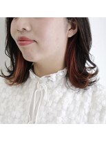 デコヘアーフラッペ(DECO HAIR frappe) インナーカラーでオレンジ