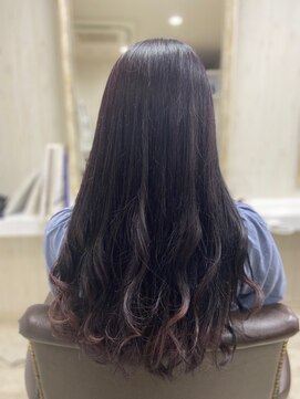 ヘアテラスベル(HAIR TERRACE BELL) 【裾カラー】ブラックパープル