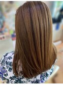 ベージュストレート