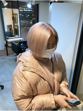 ラフ 難波店(LAFF) #黒髪#ボブルフ#ネビージュ#小顔#ワンレン