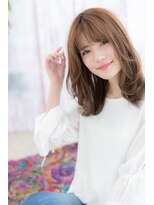 ミック ヘアアンドビューティー 大山店(miq Hair&Beauty) ニュアンスカラーくせ毛風カール大人フェミニンセミディc1