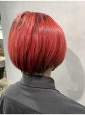 派手髪レッド