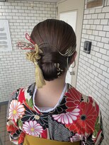タイトシニヨン 袴ヘア 振袖ヘア 参列ヘア 結婚式 シニヨン