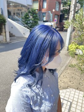 アルーシェウィズスカイ 原宿(Alushe with Sky) スカイブルー/ブルーカラー/ダブルカラー/ケアブリーチ