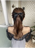 ポニーテール　ポニー　女子会ヘア　デートヘア