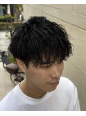 メンズマッシュ×波巻きパーマ