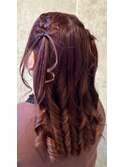 横浜／ヘアセット／編みおろし／ヘアアレンジ／ヨシンモリ