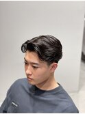 ラフカール　フェード　men's カット　センターパート