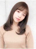 20代30代40代◎愛され艶感美髪サイドバングうる艶髪セミディ