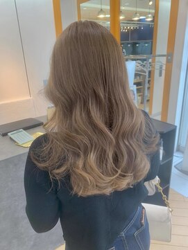 ユニ バイ マグ 長野店(Uni.by Mag) 透明感♪ダブルカラーブリーチミルクティーベージュグレージュ