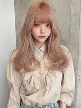 ランテルディ 渋谷(LANTERDIT) ミルクティーベージュ　ミルクティーカラー　前髪　ブリーチ