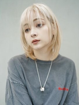 ギークス(GEEKS) 【GEEKS渋谷】ホワイトブリーチ/ブロンドベージュ/ウルフ/冬ヘア