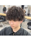 波巻きパーマ