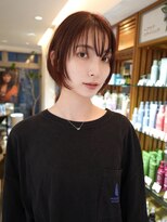 ビファインクーアヴェダ(Be fine coo AVEDA)&nbsp;オレンジブラウン　ショートボブ　レイヤーボブ
