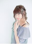 三つ編み×クルリンパアレンジ【EARTH佐賀夢咲店】