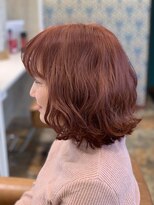 クイーンズゲート RITZ店(Queens's gate)&nbsp;ピンクブラウンゆるふわモテ可愛ボブ