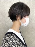 美シルエットマッシュショート 黒髪 簡単スタイリング 20代30代