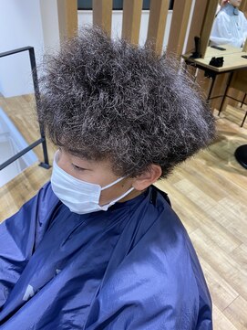 ネイビー(NAVY) メンズ縮毛矯正 ストレートパーマ サラサラヘア