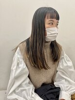 エンドリンク(endlink) ぱっつん黒髪バレイヤージュロング