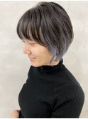 インナーカラーにパープル♪ショートボブ