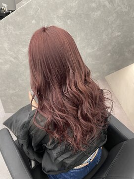 ファイブバイジエクト 堀江(FIVE by The Ect) ピンクカラー　ピンクブラウン　ダブルカラー　ブリーチ