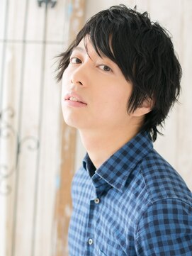 モッズヘア メン 南越谷南口店(mod's hair men) 暗髪&無造作ニュアンスパーマのウルフこなれヘアU南越谷