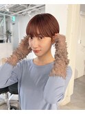 ベージュカラー＋似合わせマッシュショート・ボブ　田尻