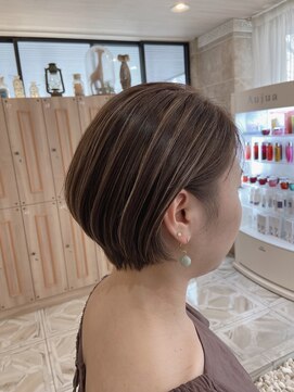 シャンティ 平岸店(Shanti) ○ショートボブ/ハイライトカラー/マロンブラウン○菅野裕太