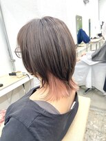 ニュート(Neut )&nbsp;マッシュウルフ/インナーカラー/２回ブリーチ/ペールピンク