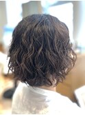 しっかりめショートパーマ♪