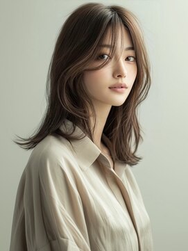 アルトリスト(Altruist Aging×HAIR&SPA) ★ダークアッシュ大人ガーリーボブ着物ミディアムレイヤーカット