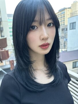 ティア 高知店(TIA) ミディアムレイヤー×ブルーブラック