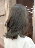 ブリーチなし オリーブベージュ くすみカラー レイヤー/momoka