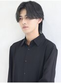 センターパート_ウルフカット_メンズ