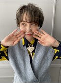 ショート、カーリーヘア