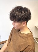 刈り上げマッシュ縦落ちツイストスパイラルパーマ