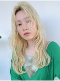 ホワイトベージュ/秋カラー/デザインカラー/小顔レイヤー/韓国