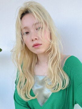 シェル 津山の手店(shel) ホワイトベージュ/秋カラー/デザインカラー/小顔レイヤー/韓国