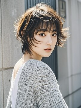 エイチ ウルフカット 大阪梅田(811) フェイスフレーミングルーツカラーネオウルフ天使の羽バングボブ