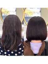 ルーム 郡山店(ROOM)&nbsp;乾かすだけでまとまるボブ＊髪質改善縮毛矯正