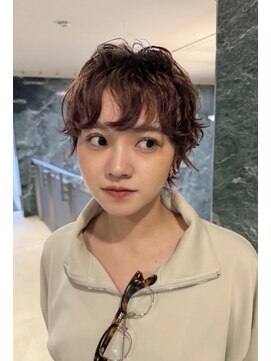 アルテヘアー(arte HAIR) ショートパーマ×ブラウンカラー