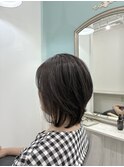 結べるミディアムレイヤー×白髪ぼかし
