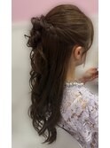 ふわふわハーフアップ