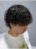 10代20代メンズカットマッシュウルフメンズパーマ波巻きパーマ