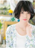 *bliss浦和*黒髪*ダークトーンのくせ毛風ふんわりパーマa