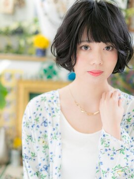 カバーヘアアンドスパ ブリス 浦和(COVER HAIR&SPA bliss) *bliss浦和*黒髪*ダークトーンのくせ毛風ふんわりパーマa