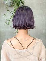 トゥコ(tuco)&nbsp;ミニボブ　切りっぱなし　グレーパープル　バイオレットグレー