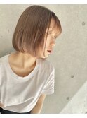 くびれショート/ホワイトアッシュ/小顔/ボブルフ[日暮里]