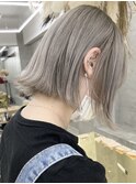 ホワイトカラーチャコールグレージュミルクティーベージュボブ